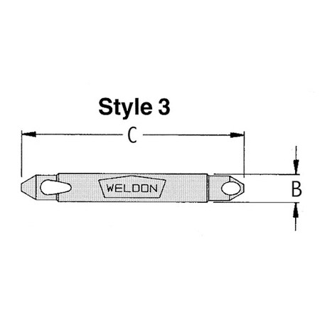 Drill America WELDB-6 1/16"-11/64" 90 degree Deburring Tool WELDB-6